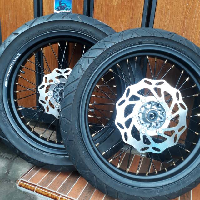 Ban set velg set supermoto klx150L lengkap murah