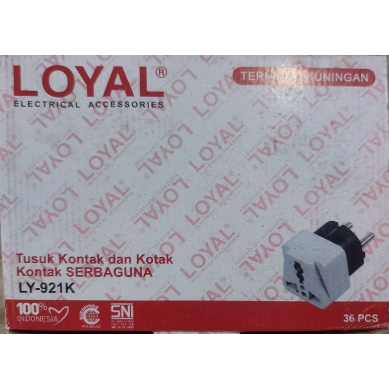 Tusuk Kontak dan Kotak Kontak SERBAGUNA Loyal LY-921K, Steker Colok Tiga Kepala Charger Iphone