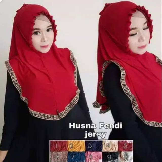 HIJAB INSTAN HUSNA FENDY KCB REMPEL /MATT JERSEY