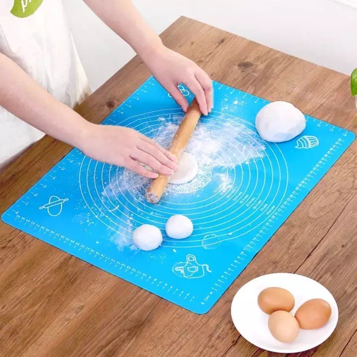 Alas Adonan Kue Silikon 30x40Cm Anti Lengket Baking Mat Tatakan Giling Roti Donut Pizza Silicone