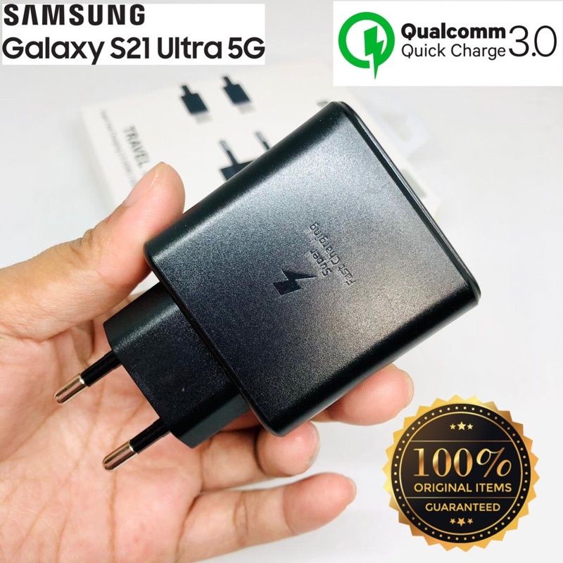 45W Adapter/ Kepala Charger Samsung Usb Type C Super Fast Charge 45Watt S20 S21 FE A33 A53 A72 A52 A52S A51 A71 M33 M51 M52