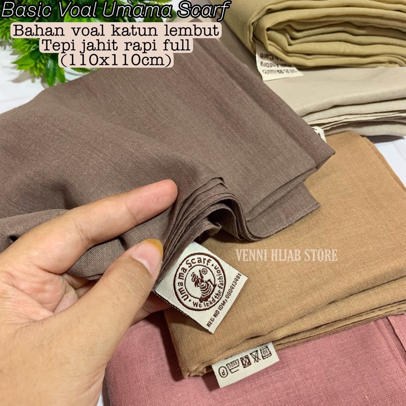 50+TERLENGKAP HIJAB BASIC VOAL UMAMA SCARF / PARIS PREMIUM