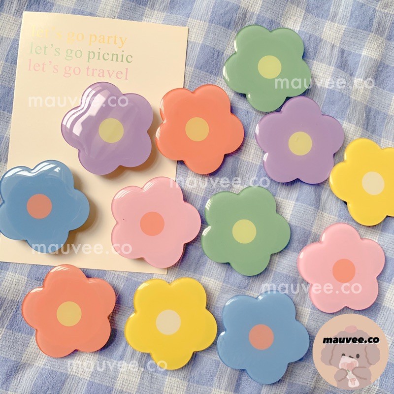 POPSOCKET FLOWER BUNGA ACRYLIC KOREA LUCU / PHONE GRID POP SOKET CHARACTER AKRILIK KOREAN KARAKTER