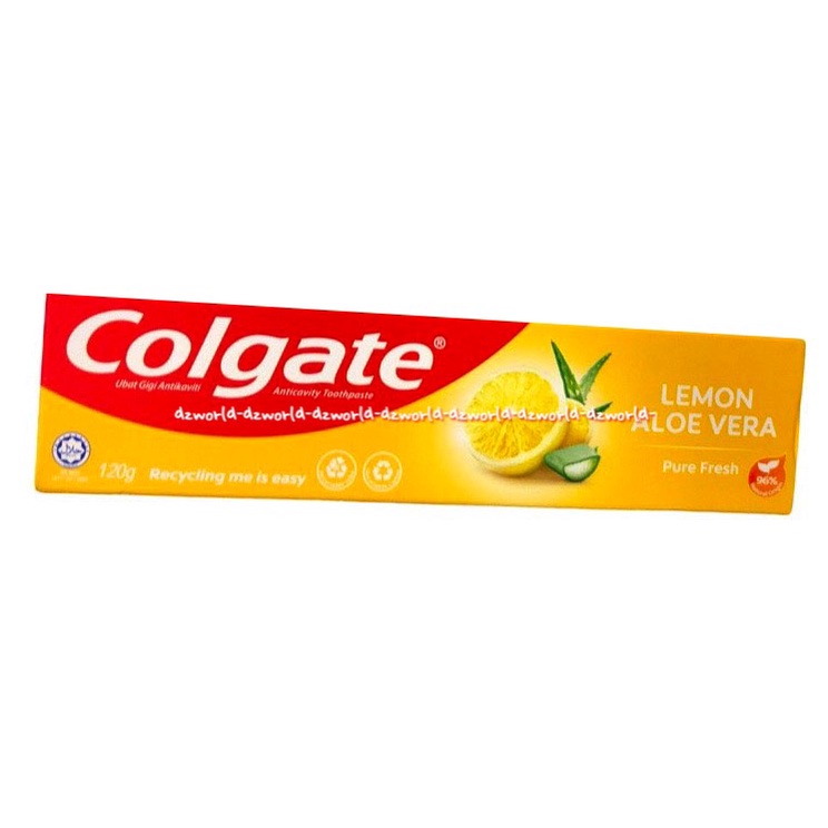 Colgate Lemon Aloe Vera Pure Fresh 120gr Recycling Me Is Easy Odol Toothpaste Rasa Jeruk Lidah Buaya Colgat Lemone Kolget Tooth Paste