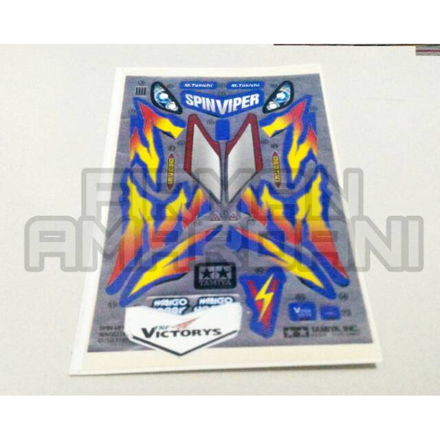 Stiker Tamiya Spin Viper - Vinil - Non Original