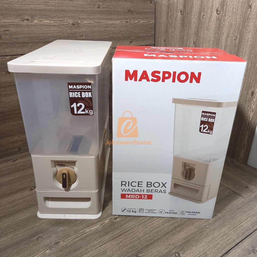 TEMPAT PENYIMPANAN BERAS / RICEBOX / RICE BOX MASPION 12KG MRD 1200