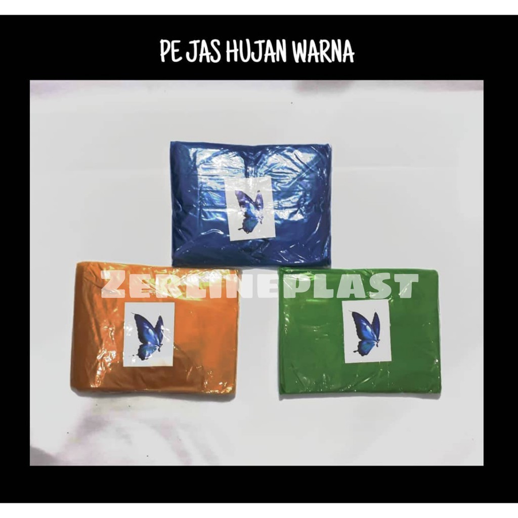 Jas Hujan PLASTIK PONCO Warna (Cuma ATASAN)