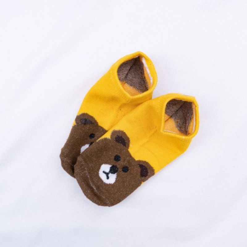 Kaos kaki ankle cute semata kaki-Bear mocca
