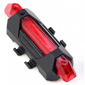 Defensor Lampu Sepeda 5 LED Taillight Rechargeable - DC-918 - Red