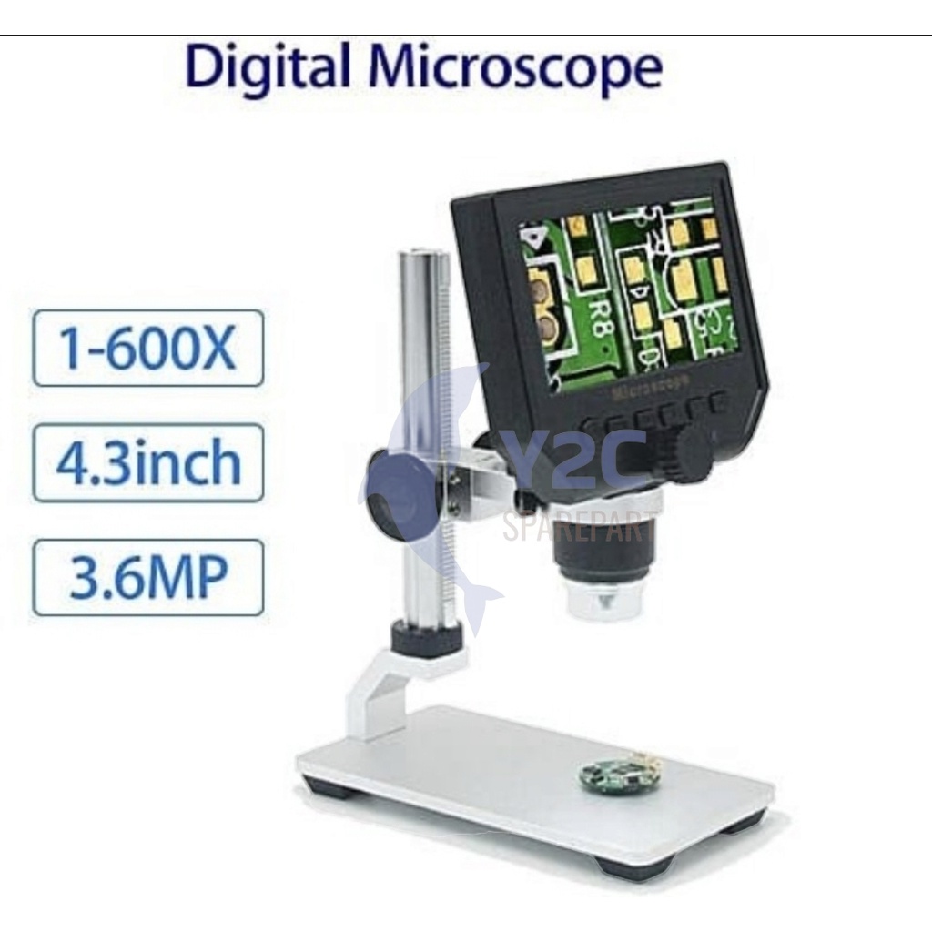 MIKROSKOP DIGITAL SUNSHINE DM-600S + LCD TV 4.3INCH / MICROSCOPE / ALAT SERVIS SERVICE HP