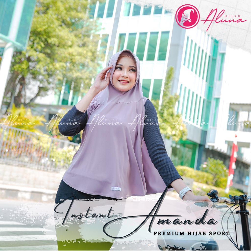 Instant Amanda By Hijab Aluna Official | Kerudung | Jilbab | Hijab | Hijab Instan | Jilbab Instan | Bergo | Khimar | Jersey Stella-Nude