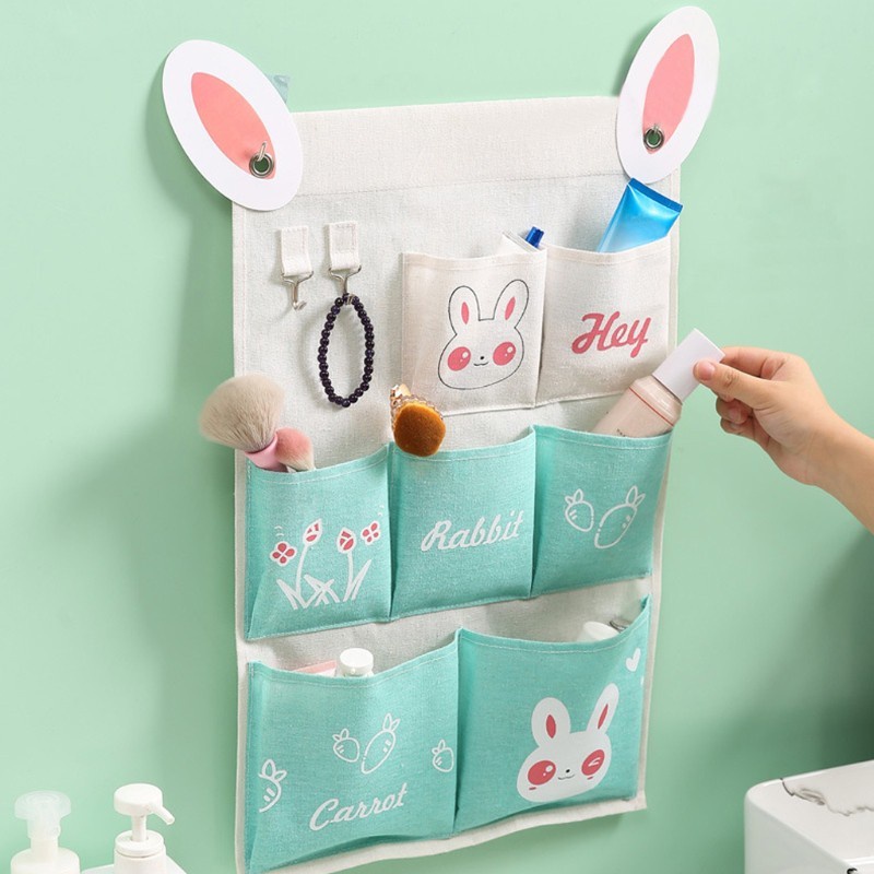 IGROSIR Tas Pouch Gantung Serbaguna Saku set Motif Kartun Anti Air Untuk Kamar Tidur