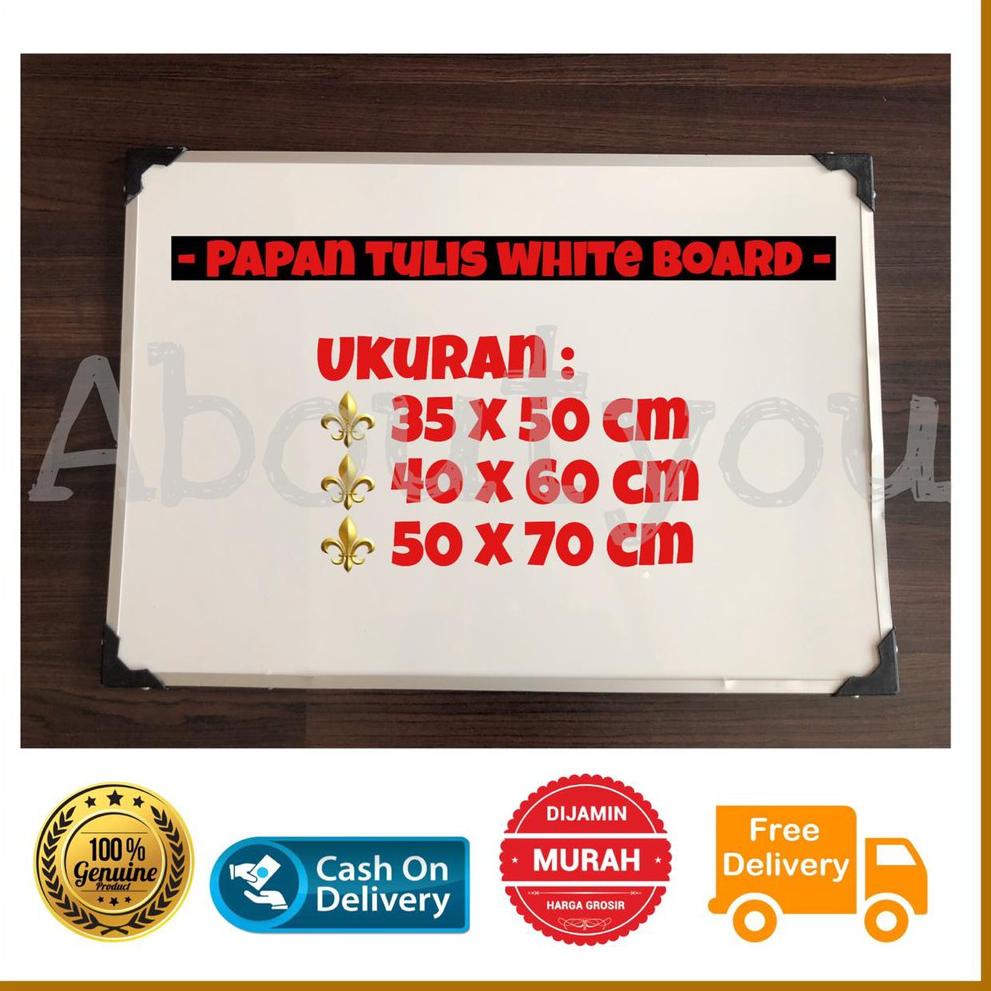 

[PRODUK JDFCP] Papan tulis White board gantung 35 x 50 cm besar SHV