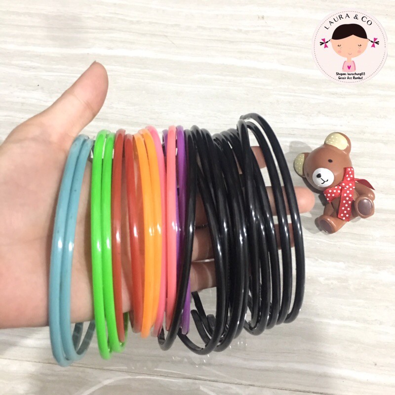 Bando Bandana Lidi Polos Murah 12pc grosir lusinan