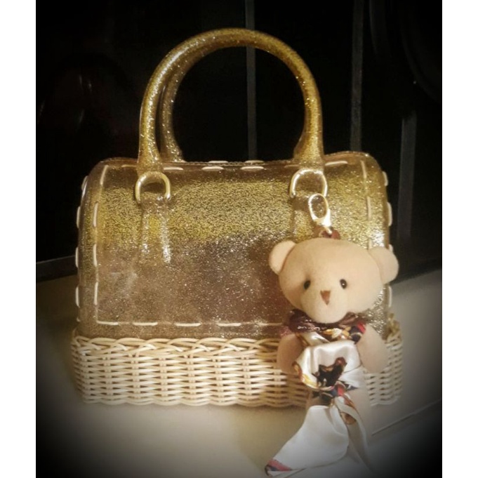 Preloved Tas Jelly Picnic Gliter