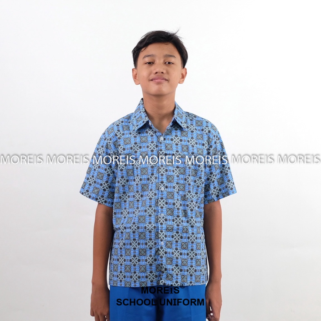 Seragam Baju Batik SD/MI/TK/PAUD JM Biru 002