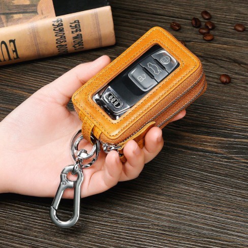 Dompet STNK kulit asli mobil motor Double Zipper STNK DMB04