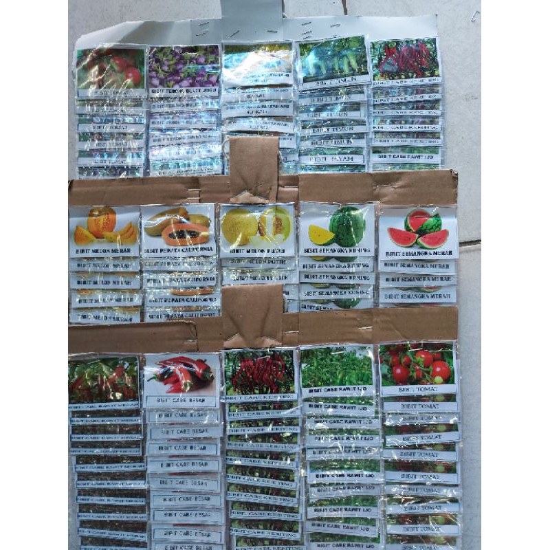 benih bibit sayuran paket isi 10 pcs atau 10 bungkus
