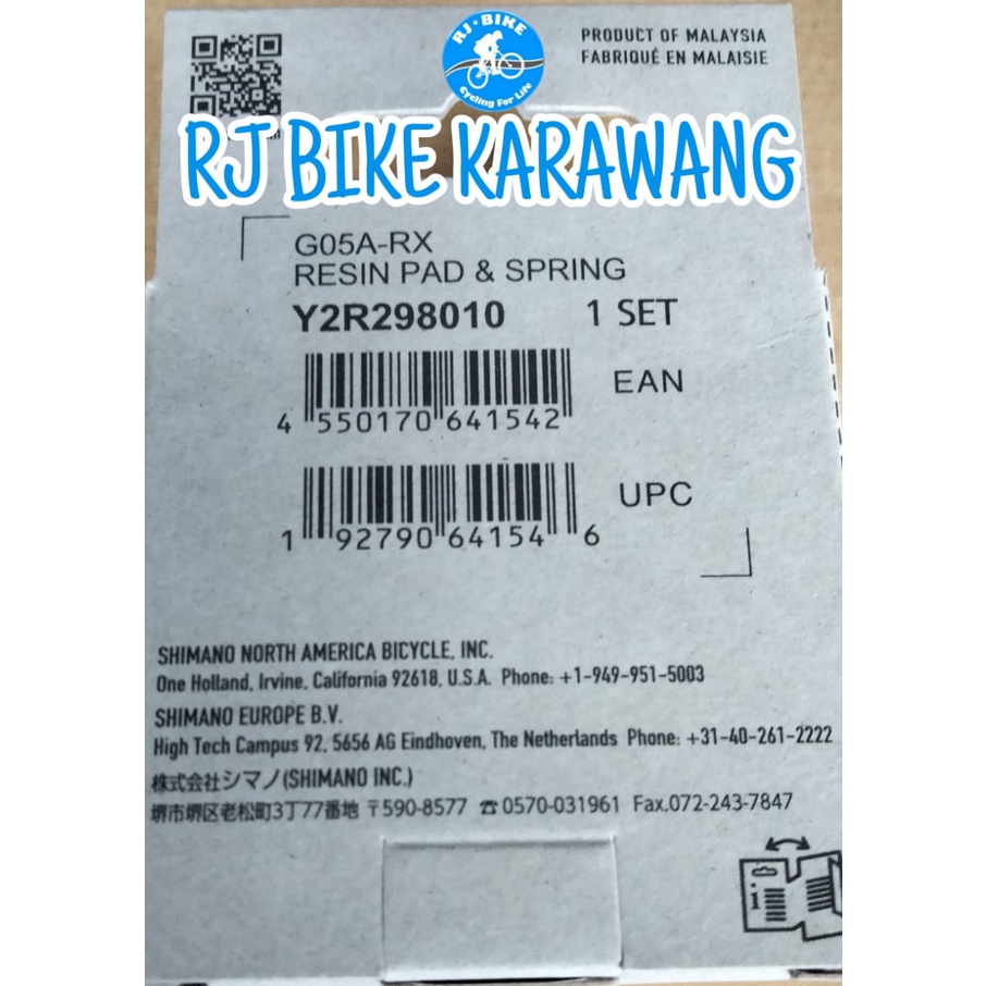 BRAKE PAD SHIMANO G05A RESIN PAD