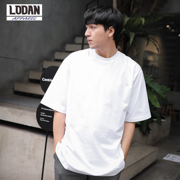 Kaos Polos Oversize Pria / Kaos Polos Combed 24s Oversize - PUTIH