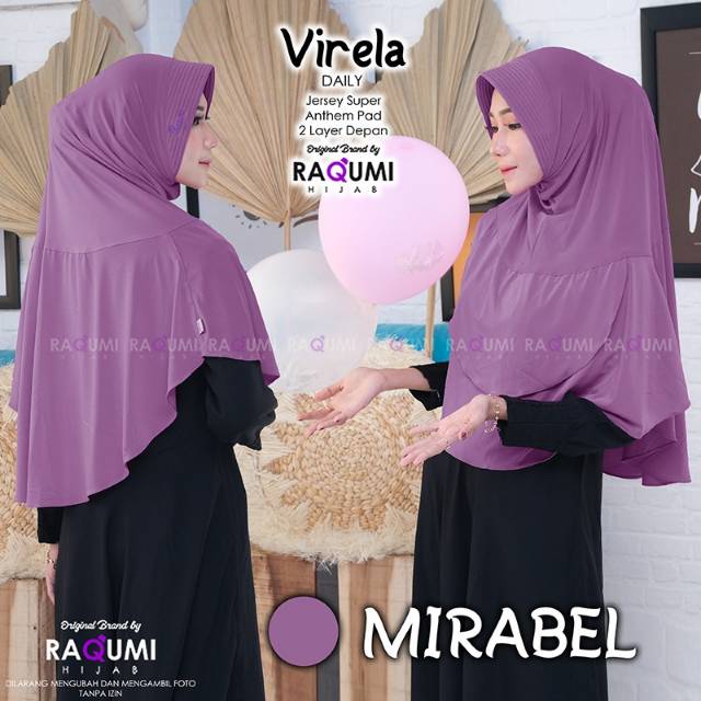 VIRELA ORIGINAL RAQUMI HIJAB | RAQUMI SOLO | Jilbab Ungu | Jilbab Polos | Jilbab Rumahan