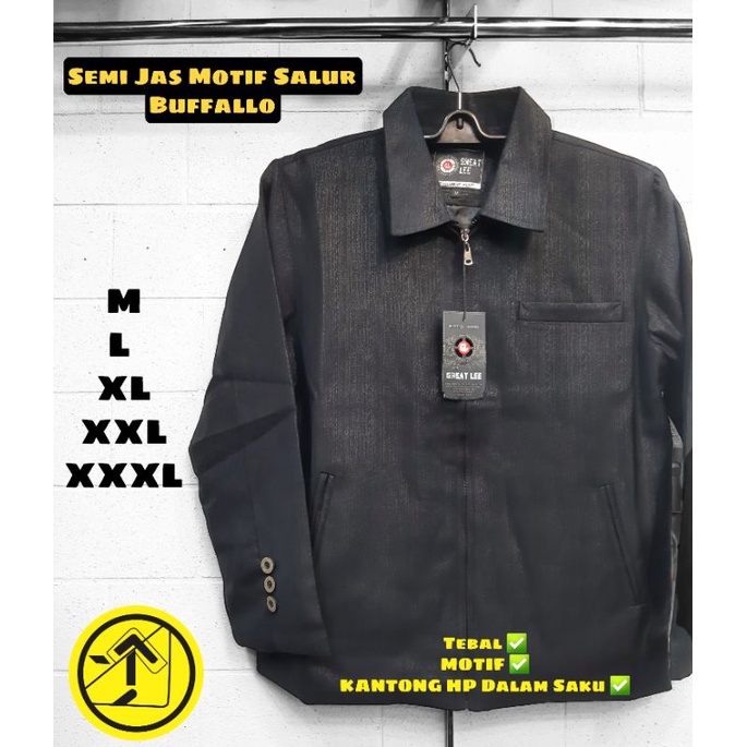 JAKET SEMIJAS JAS JASKET PRESIDEN SBY MOTIF BUFFALO TEBAL | Semi Jas Premium Salur Motif Zig-Zag | Seragam Pesantren, Pengajian, Majlis Taqlim, Relawan, Acara Keagamaan, Guru, Hadiah Orang Tua | by~ Greatlee Kaleva