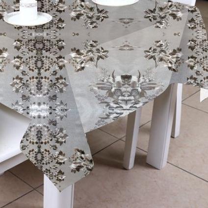 ♥ - Taplak Meja Tamu Brukat Permeter Anti Air - Taplak Meja Tamu Meteran Motif Elegan Warna Gold ♗