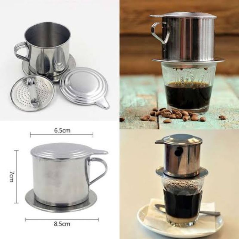 Vietnam Drip Filter Penyaring Kopi Vietnam Drip Saringan Longcam Filter Pot Dripper Coffee 100ml