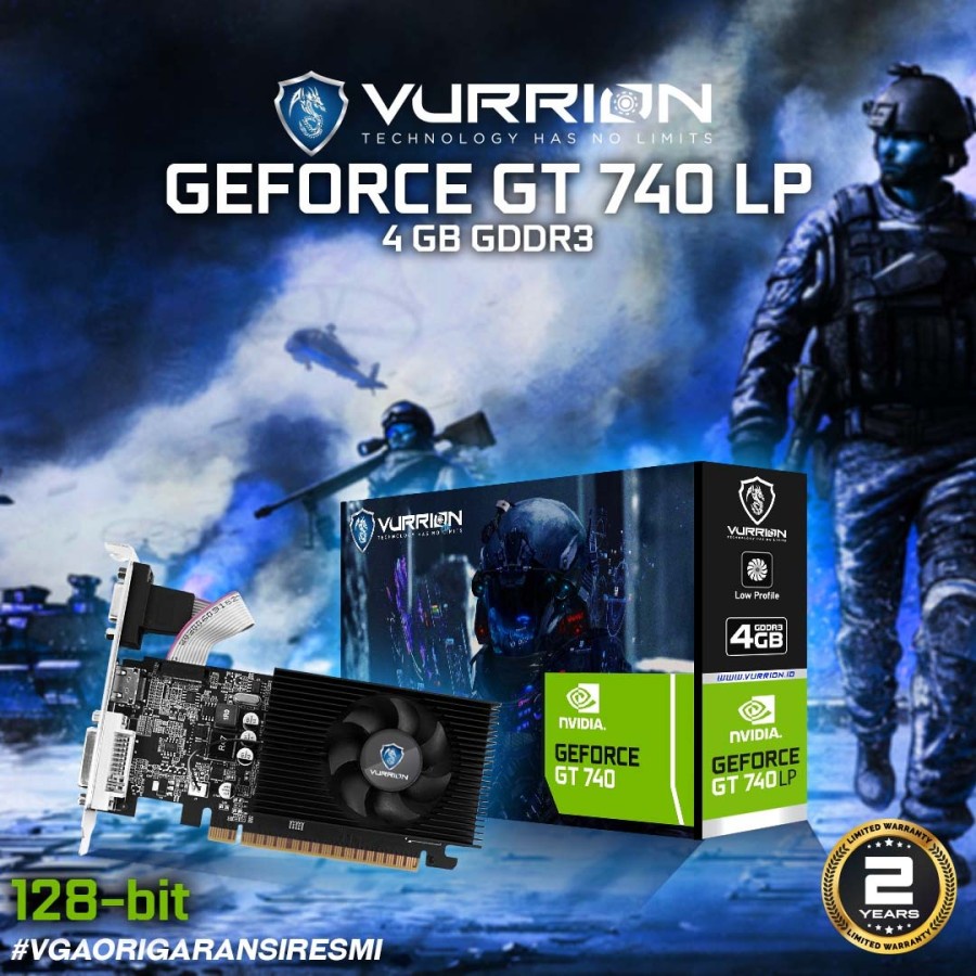 VGA VURRION GT 740 4GB DDR3 128Bit GAMING VGA ORI HARGA BERSAHABAT