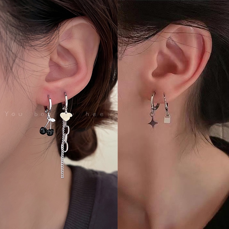 Anting Klip Kristal Bersinar Ikatan Simpul Kupu-kupu Elegan Tidak Ada Lubang Telinga Klip Telinga Fashion Wanita Perhiasan Aksesoris