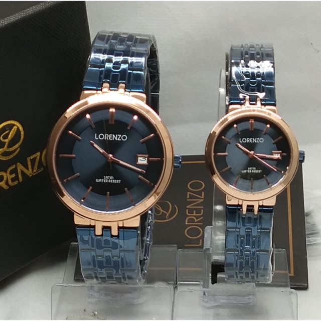 Jam tangan Couple Lorenzo 1071 original