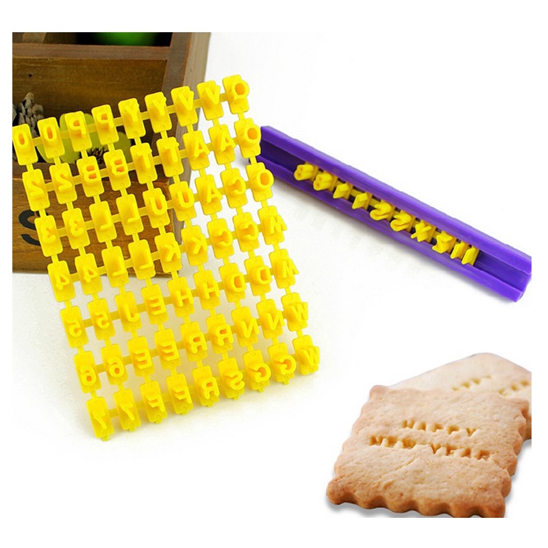 Mini Alphabet Number Letter DIY Cake Cookie Biscuit Stamp Mold /  Cutter Fondant Mould Cake Baking Decorating Molds Tools Kitchen Accessories