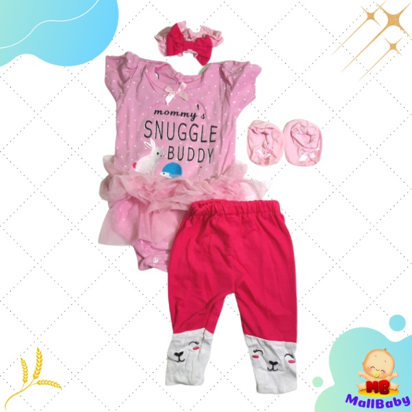 Baju Anak Bayi Perempuan 0 3 6 9 Bulan Setelan JumperBayi Lucu Mom's Snuggle Buddy