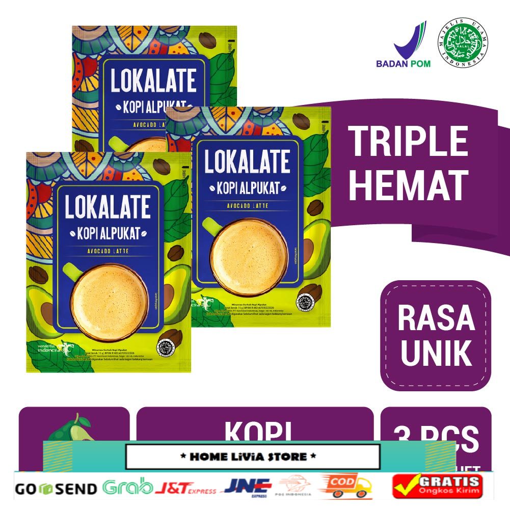 

Lokalate Kopi Alpukat 3 x 10s'