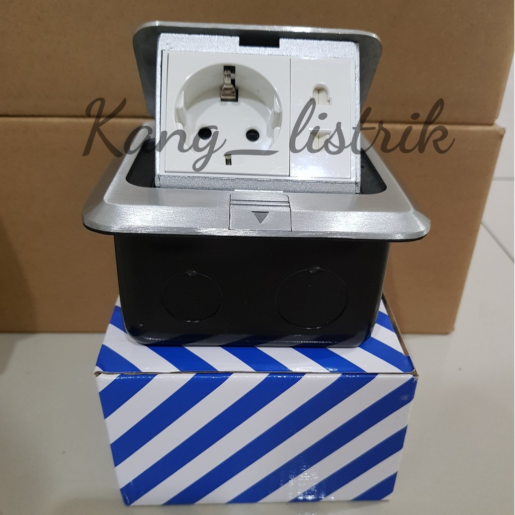 Stop Kontak Meja / Floor Socket / Stop Kontak Lantai Wandi 2 Stop Kontak