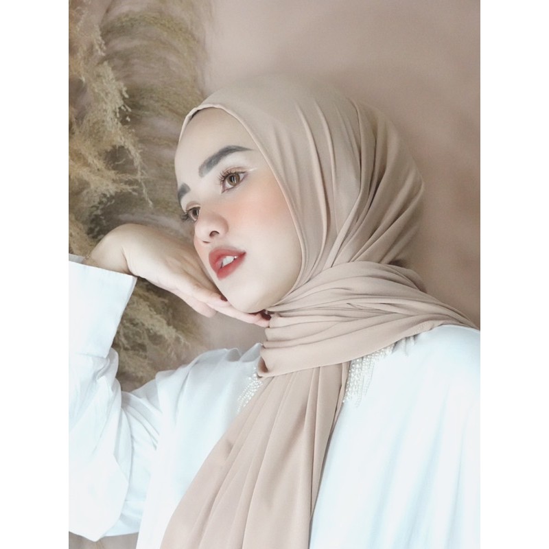 PASHMINA INSTAN BERGO Aira Bahan Korean Jersey