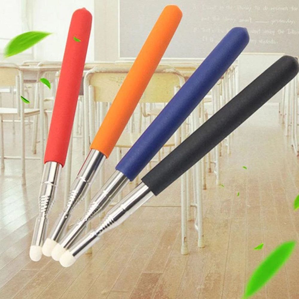 ELEGANT Professional Whiteboard Pen School Supplies Retractable Pointer Teachers Pointer Stick Telescopic Stainless Steel Teacher Tools Hand Pointer Stationery 1M Whiteboard Pointer/Multicolor