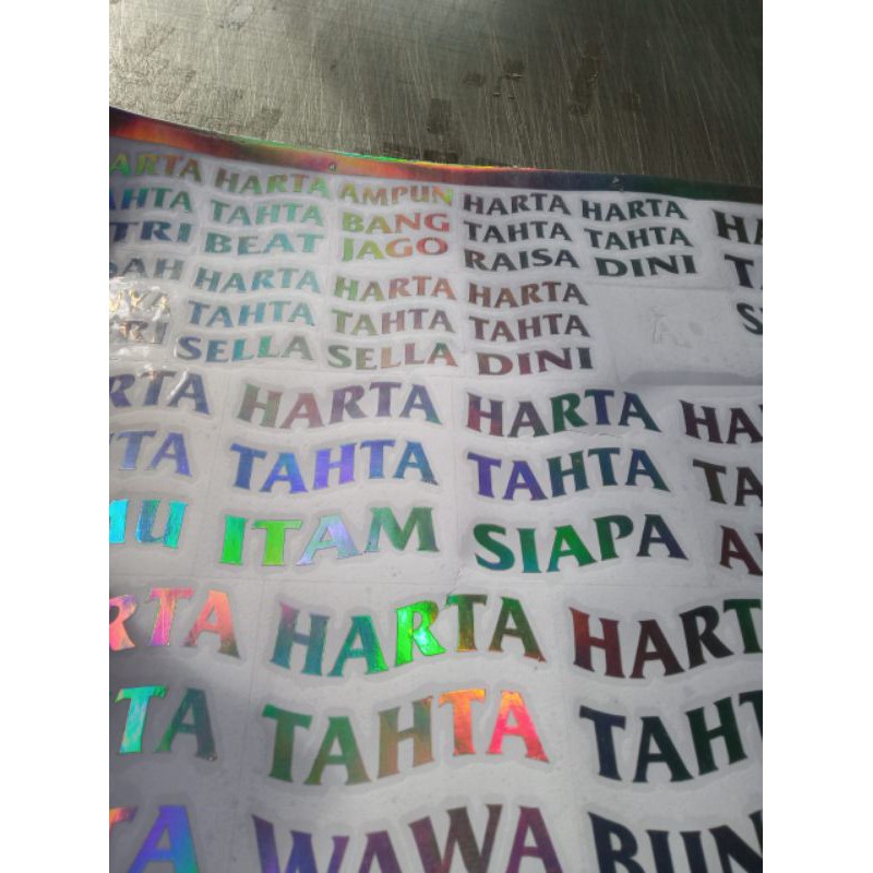 

Cutting Stiker Harta Tahta custom Nama