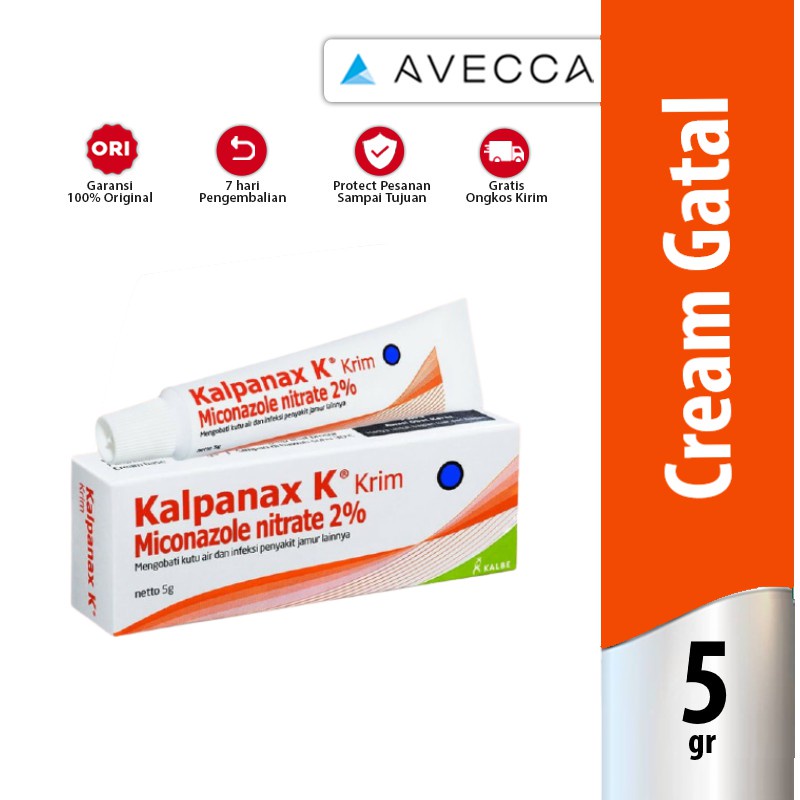 Kalpanax Krim 5 gr / Obat Panu / Obat Gatal / Jamur / Kurap / Kutu Air