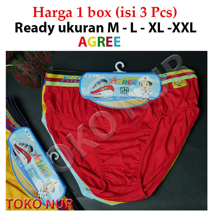 Celana dalam anak Agree Brief AG101 paket 3 Helai