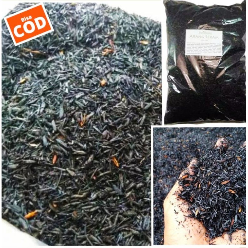 SEKAM BAKAR, ARANG SEKAM, MEDIA TANAM SEKAM BAKAR