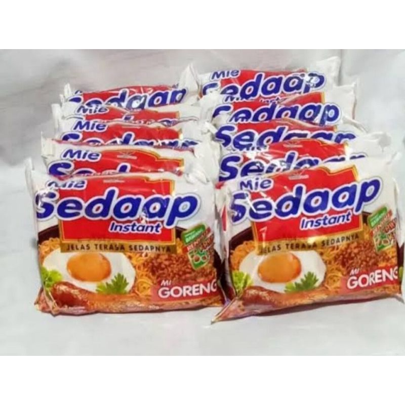 

BBC->[PAKET 10 PCS 950GR] PAKET MIE INSTAN "SEDAAP" GORENG 90GR