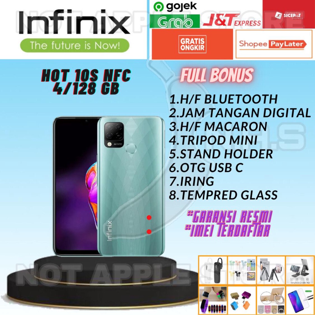 INFINIX HOT 10S NFC RAM 4/128GB NEW BARU GARANSI RESMI