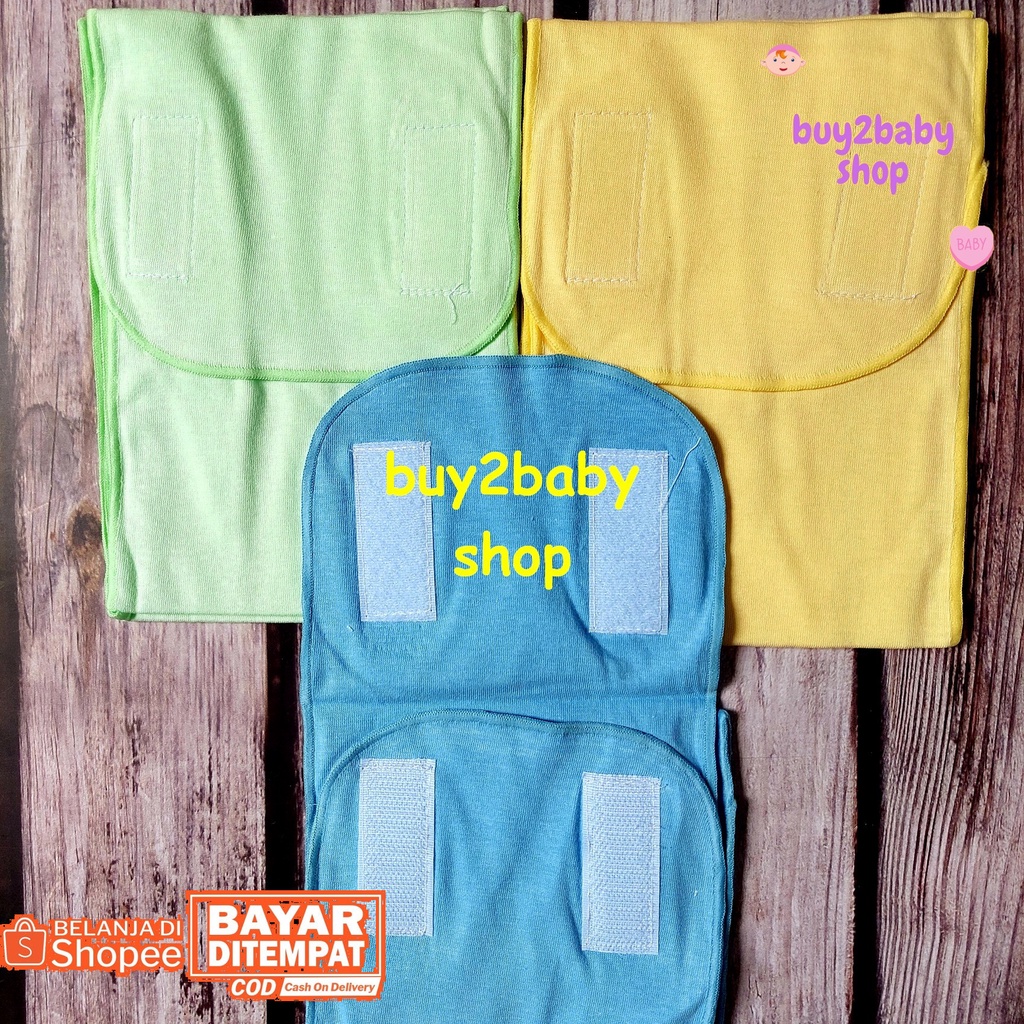 Gurita bayi instant perekat Velcro warna polos Vanda Baby Isi 6 PCS