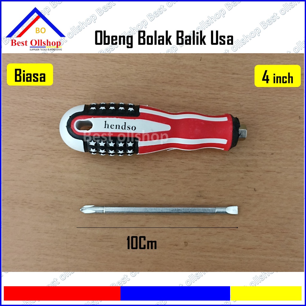 Obeng Bolak Balik USA 4 Inch / Track / Obeng Magnet / Obeng Plus Minus