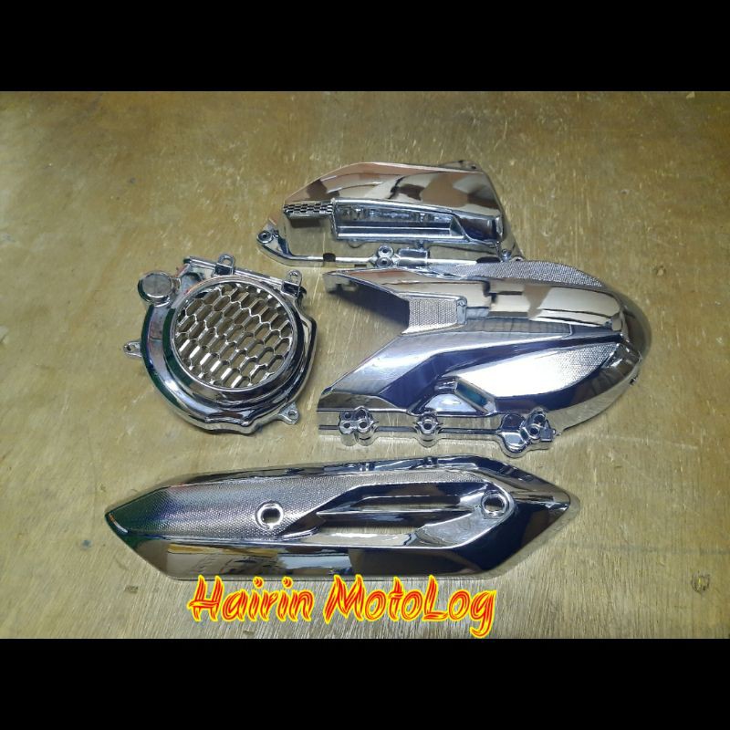 Paket Variasi Beat New 2020 Cover Cvt + Cover Filter + Tutup Knalpot + Tutup Kipas Beat Street New