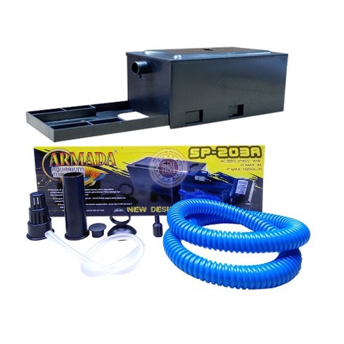 Filter Box Aquarium Armada SP 203 Komplit For Tank 40 - 60cm / Mesin Filter Box  Armada SP 203 A