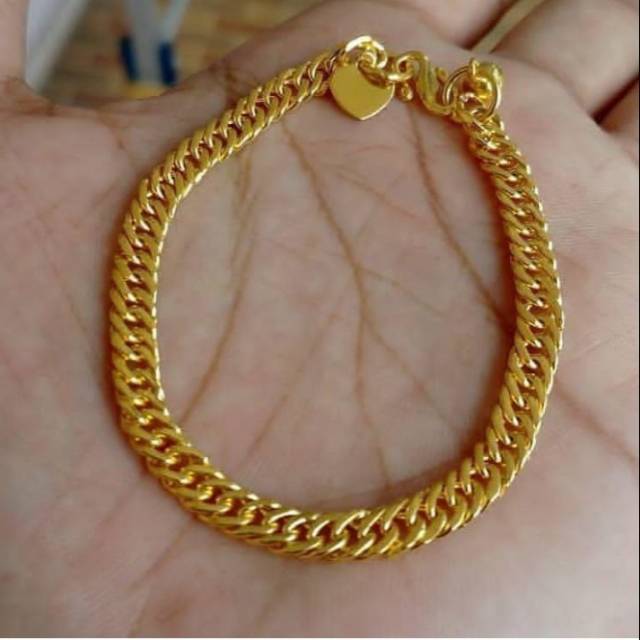 Gelang lapis emas warna dn model sama percis emas 24karat