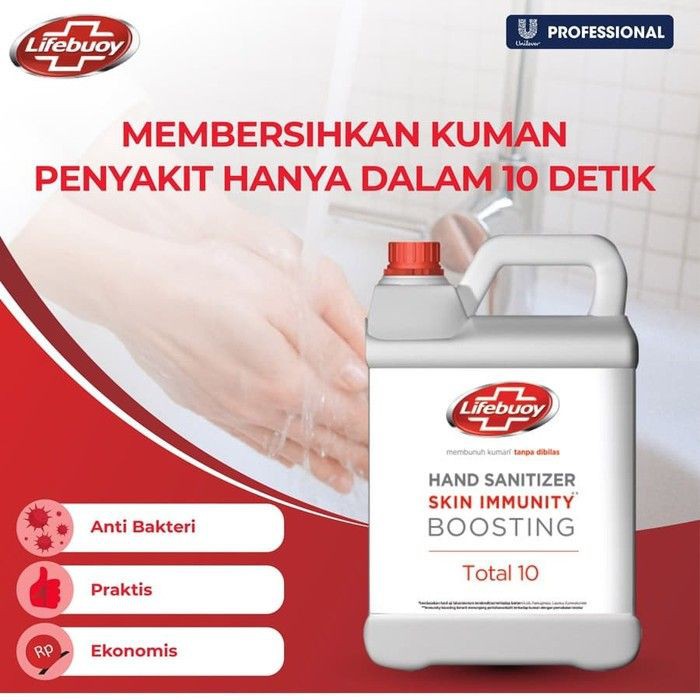 MRH LIFEBUOY HAND SANITIZER 4 LITER TOTAL 10 SKIN IMMUNITY BOOSTING