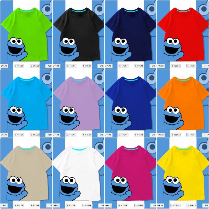 T-SHIRT KAOS COOKIES MONSTER COTTON 24S CEWE/COWO